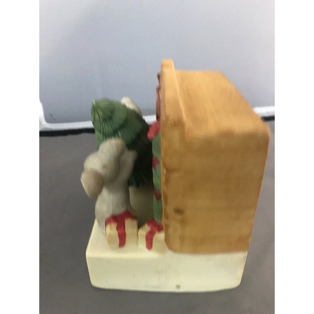 Mice with Christmas Tree‎ Light Up Music Box Vintage 1988 House of Lloyd